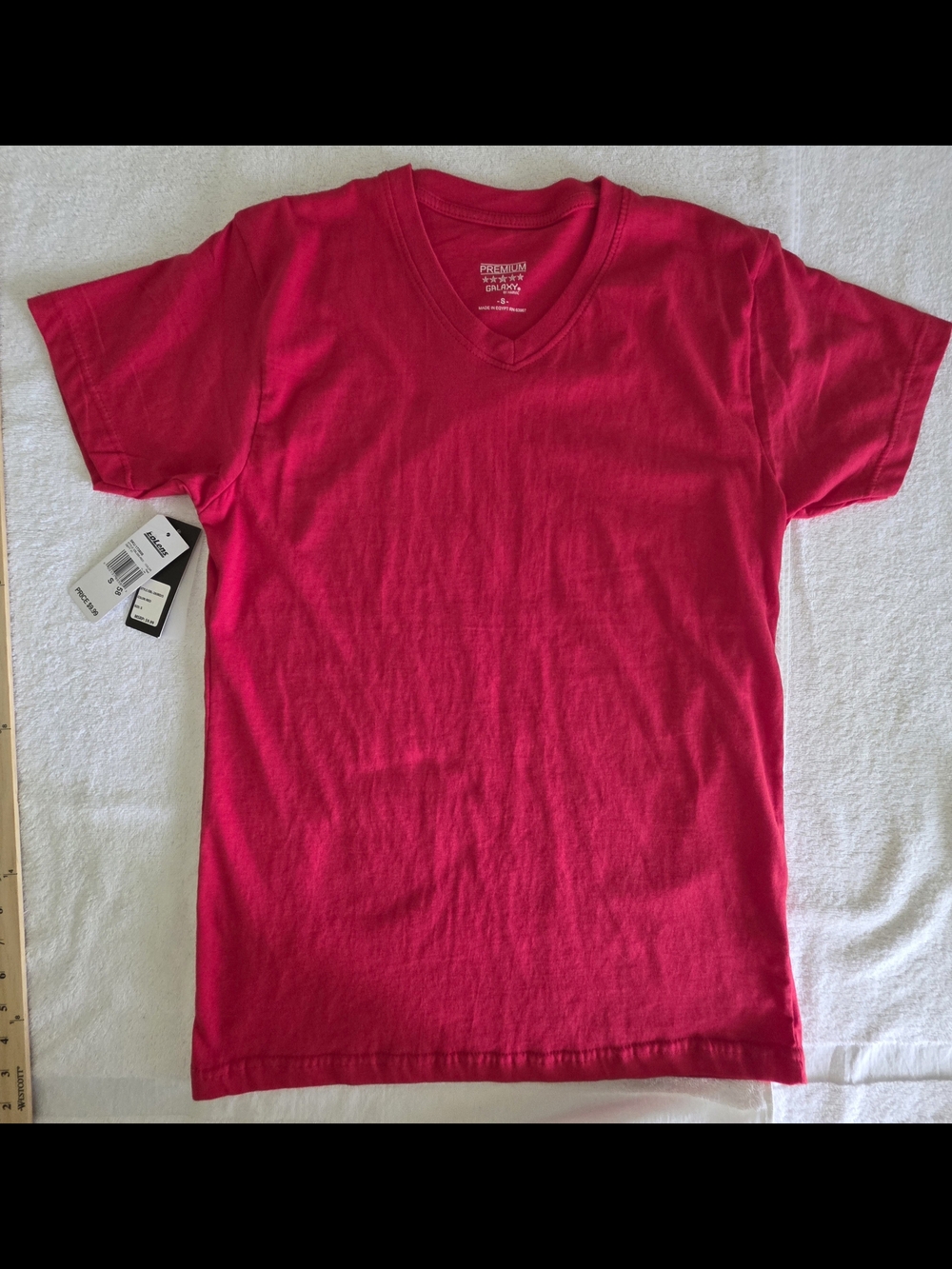 4 For $20 Galaxy By Harvic Men’s V-Neck Tee in Red